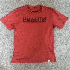 Pizza Hut IQ Apparel Graphic Tee Large‎ Red Heather Logo Cotton Blend Shirt